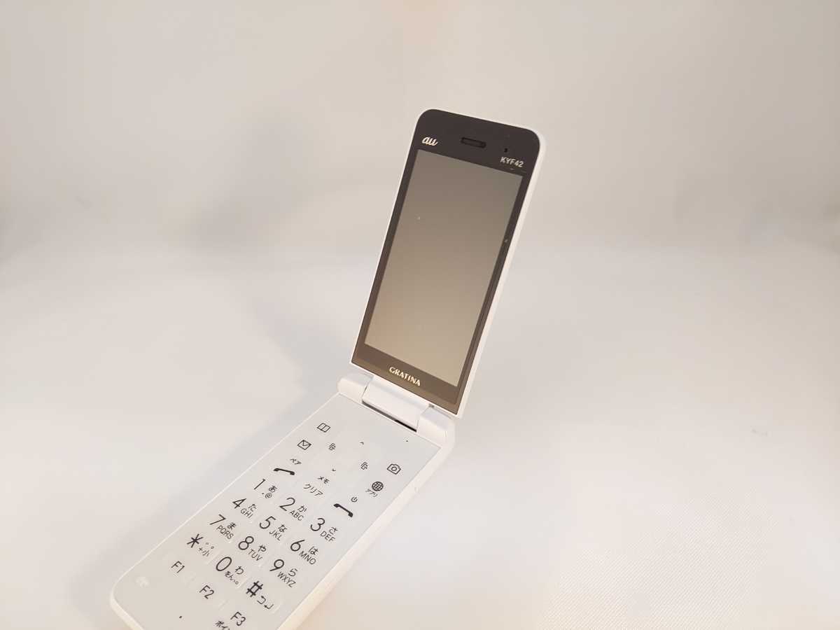 SIMフリー！新品未使用！判定○】au GRATINA KYF42 ホワイト 付属品 