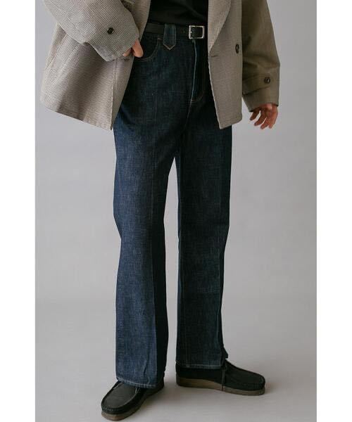 monkey time＞ DENIM BACK SLIT TROUSER/デニムトラウザーズ（M 