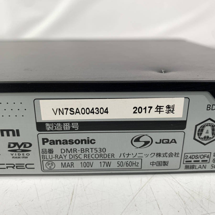 Panasonic DMR-BRT530 パナソニック HDD/BDレコーダー 2017年製 B-CAS