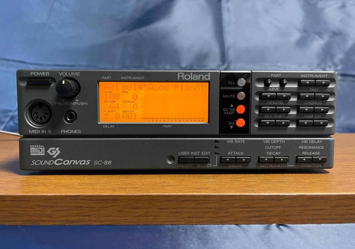 ROLAND SC-88 音源モジュール MIDI音源 動作確認済 Roland SC-88 Canvas Sound SOUND Pro 動作確認済 MIDI音源モジュール