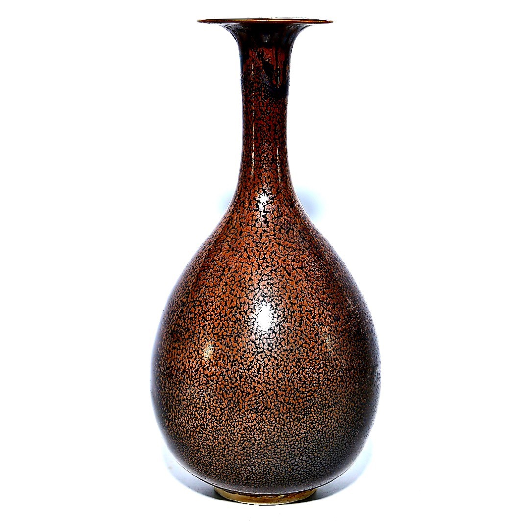 中国古美術品　宋代　鈞窯　执壺　ポット　高さ約22cm 宋代］古陶磁器 建窯油滴 玉壺春瓶 極細工 骨董品 古賞物 中国古玩