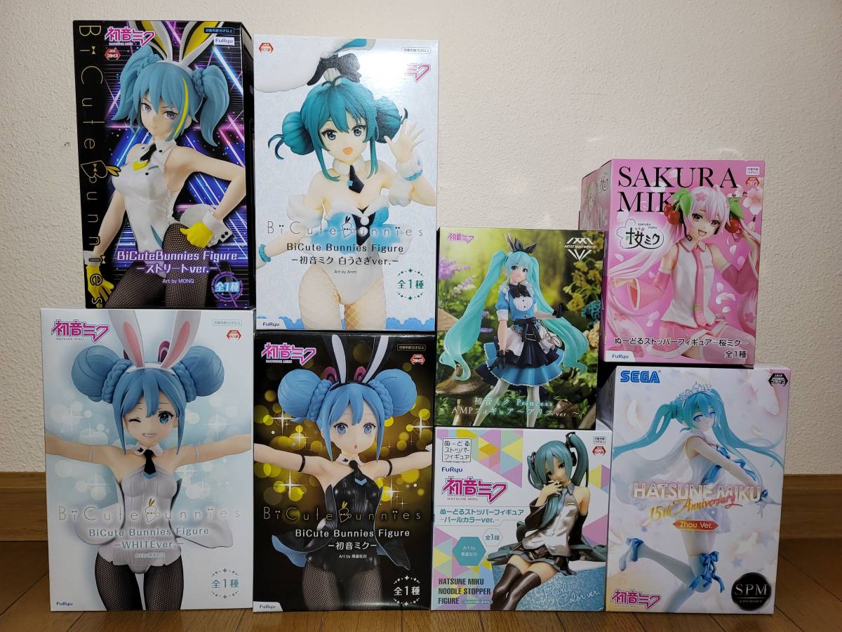 【超激得，爆買い】 初音ミク 桜ミク SPM AMP バニー ぬーどるストッパー フィギュア 15th Anniversary 8品 セット アリス HATSUNE MIKU Zhou(初音ミク)｜売買されたオークション情報、yahooの商品情報をアーカイブ公開 - オー 初音ミク