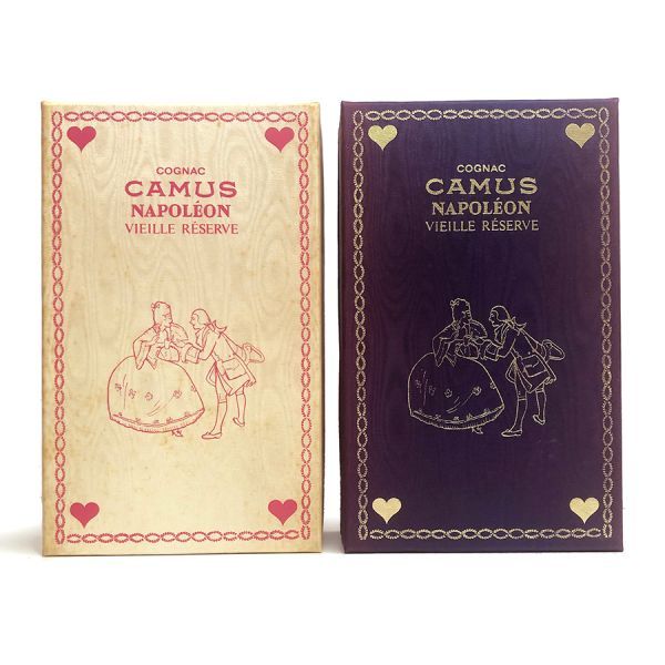 1円~! 未開栓 CAMUS カミュ ナポレオン ブック 2本セット ヴィエイユ