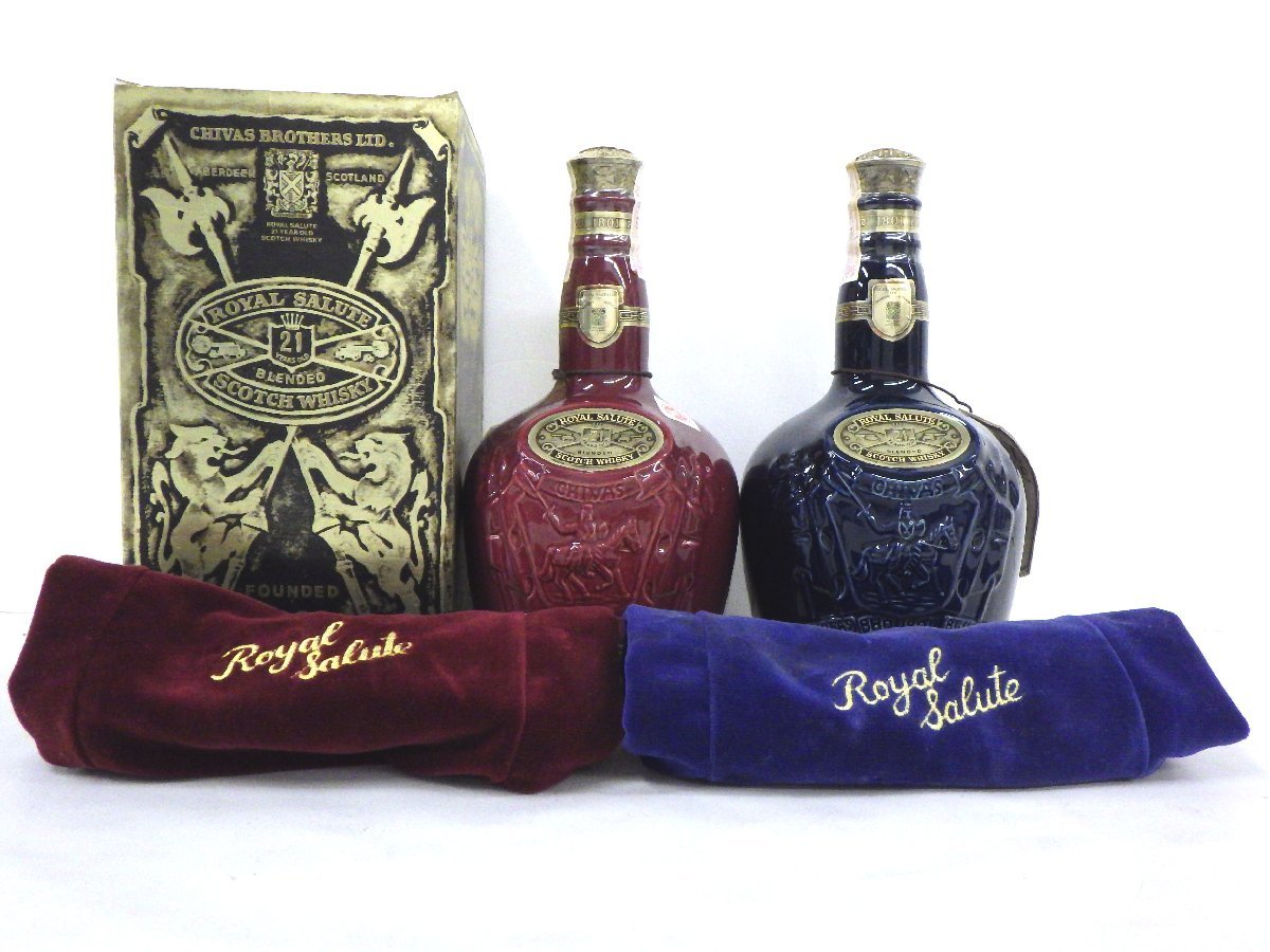 古酒 未開栓 2本セット ROYAL SALUTE ロイヤルサルート 21年 シーバス