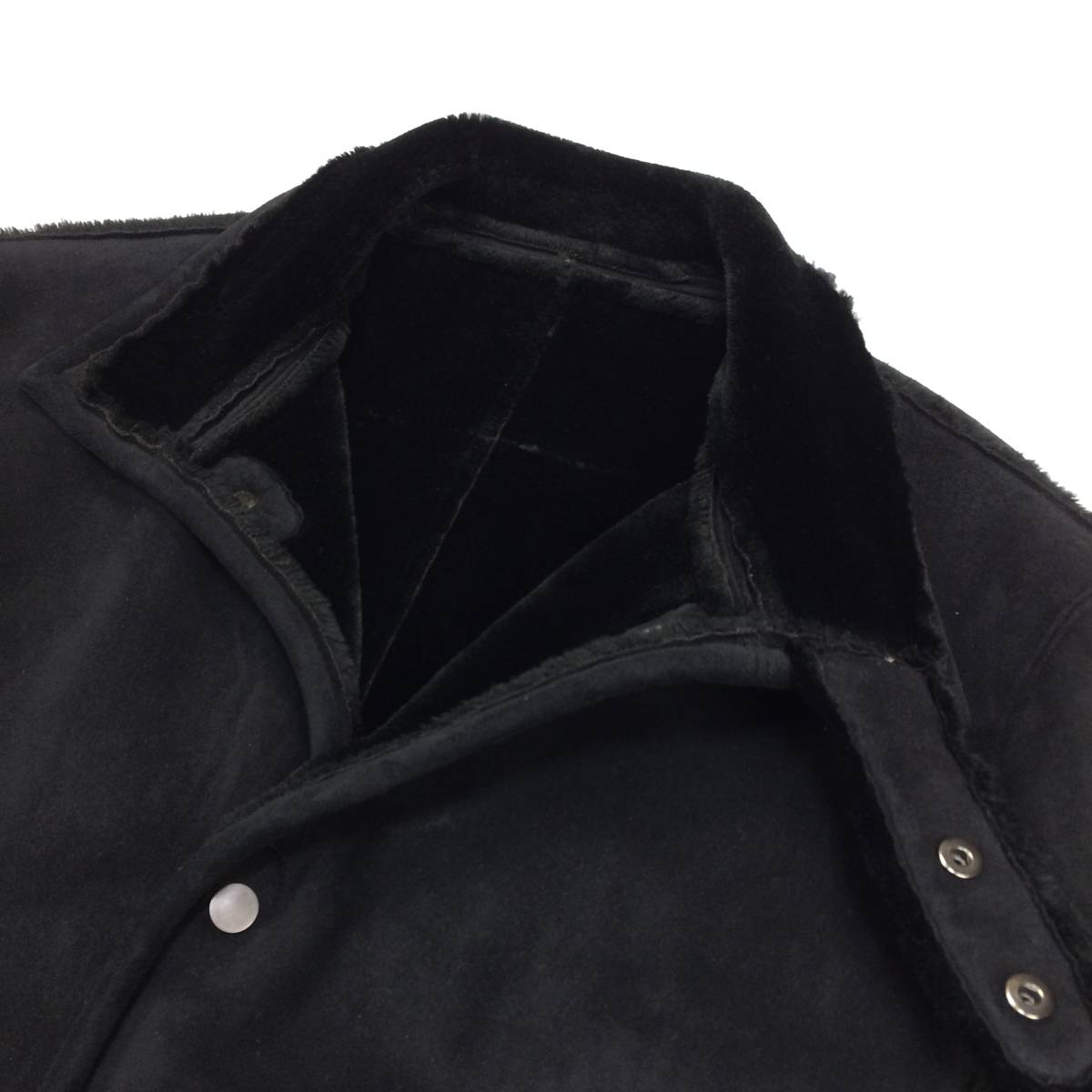 エンポリオ アルマーニ エコムートンボア 総裏 フェイクムートンコート 46 黒 EMPORIO ARMANI/エンポリオ アルマーニ（フェイクムートン/ECOムートン