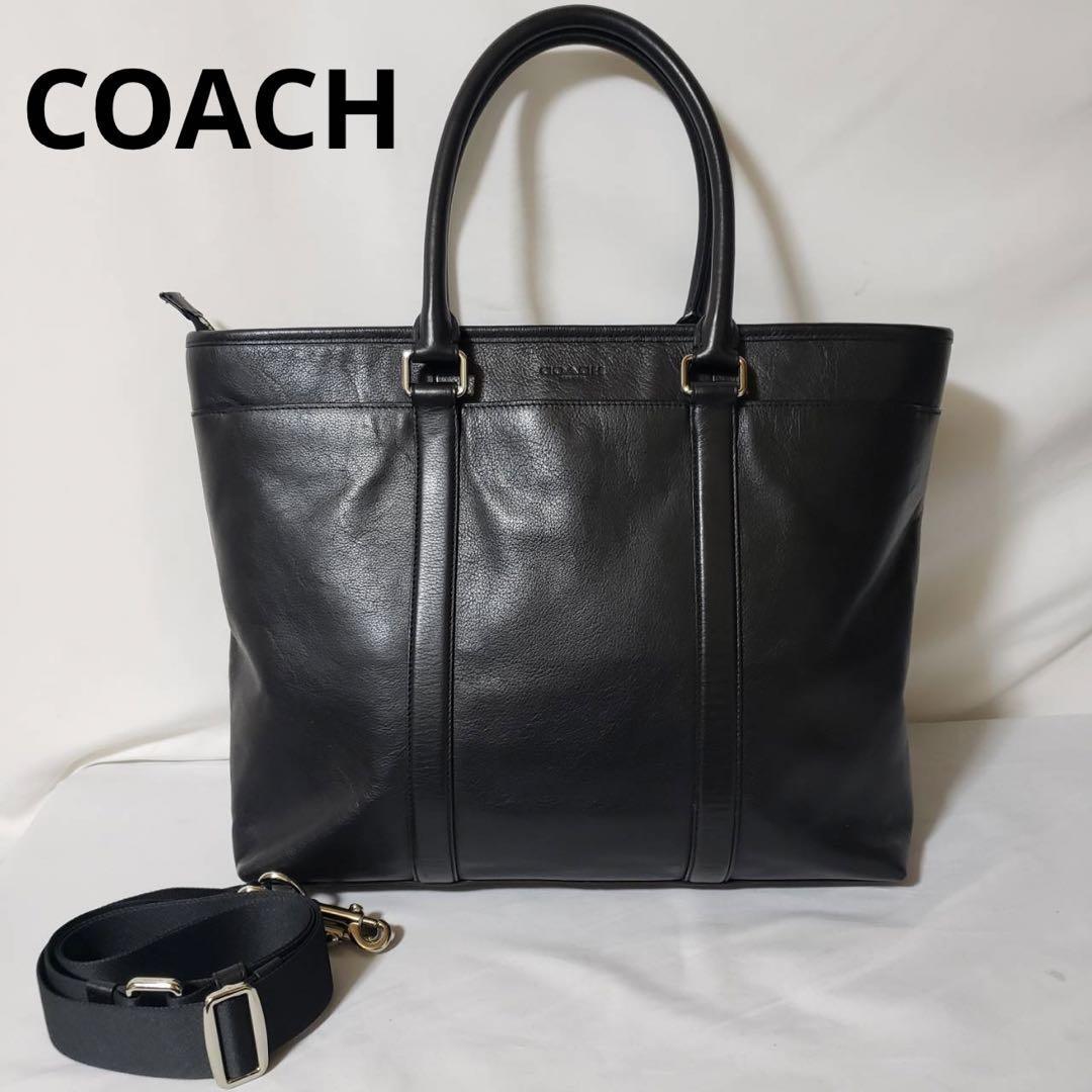人気定番，セール 1円 COACH コーチ トートバッグ ビジネスバッグ 2way レザー ブラック A4 肩掛け メンズ F54758(トートバッグ)｜売買されたオークション情報、yahooの商品情報をアーカイブ公開 - オークファン かばん、バッグ