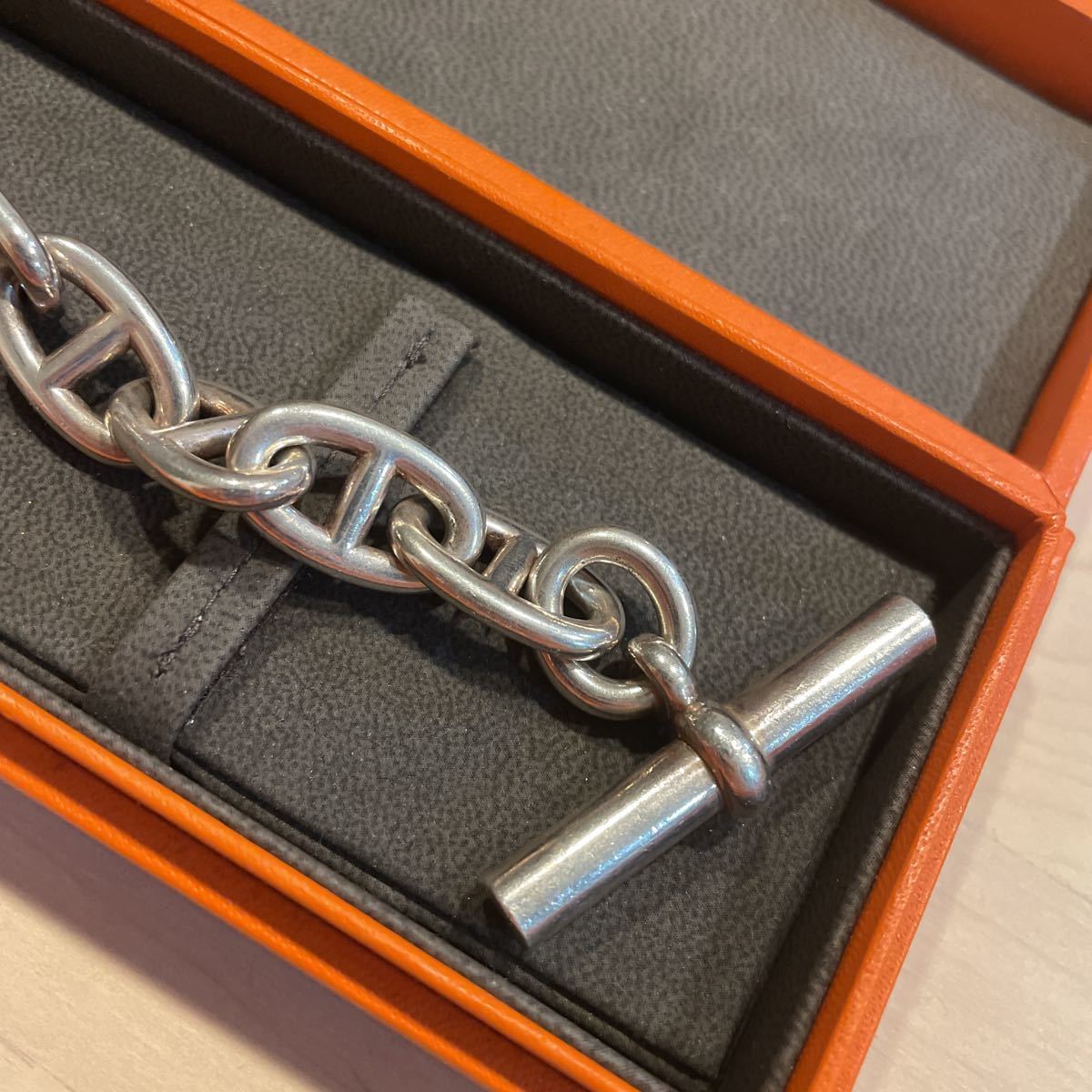 □1円 エルメス シェーヌダンクル ブレスレット ☆箱付HERMES TGM