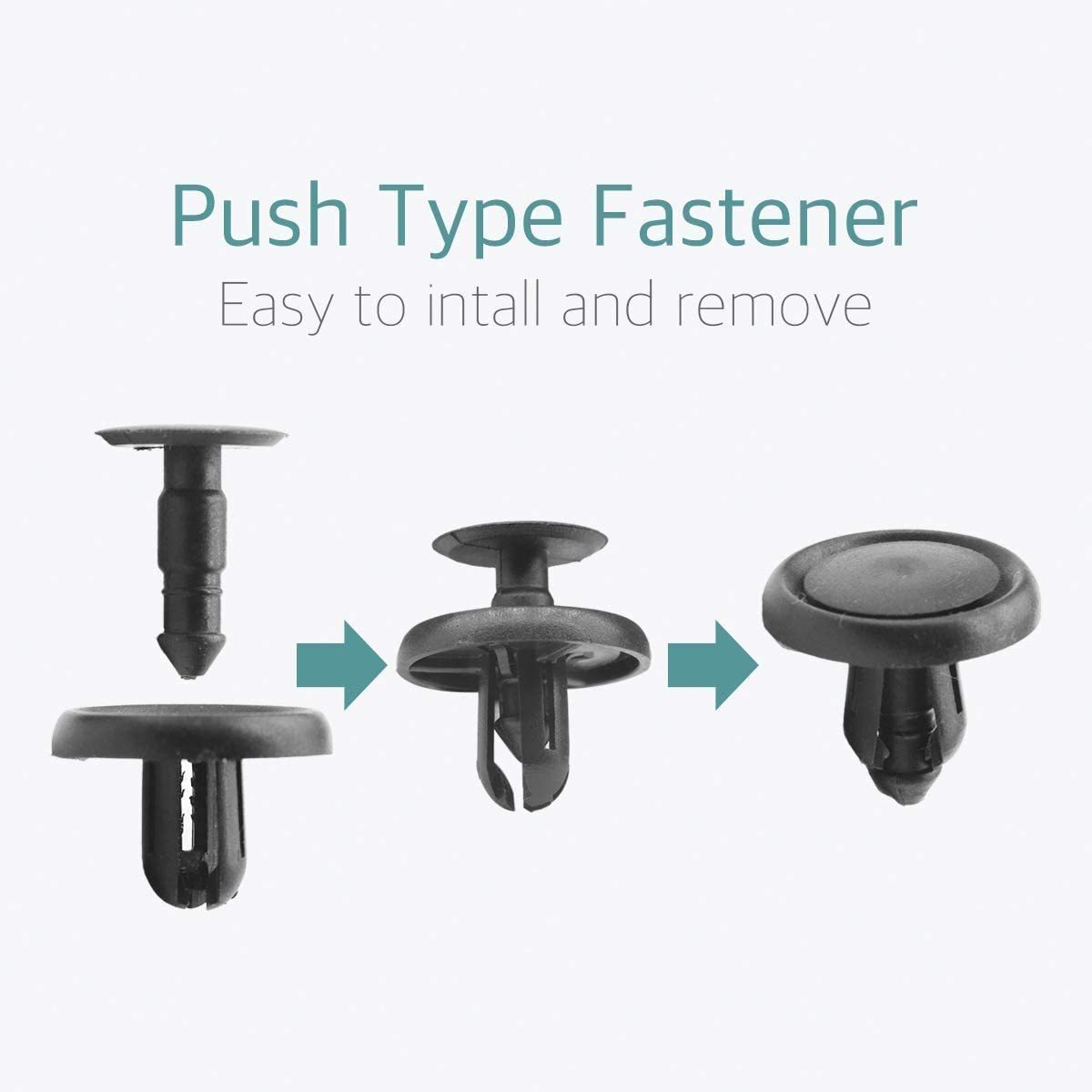 JUTOSU 100個 7mm穴径 トヨタ用　プッシュ　エンジン　アンダー　カバー　 保持クリップ ホール リベット ファスナ_6