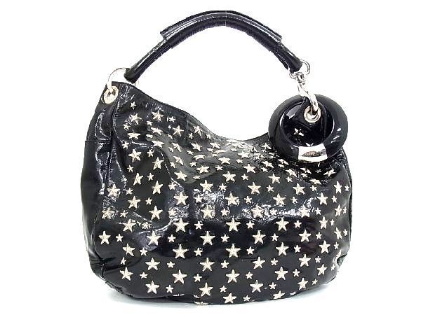 JIMMY CHOO ジミーチュウ スカイバッグ □ グレー系×ゴールド金具  