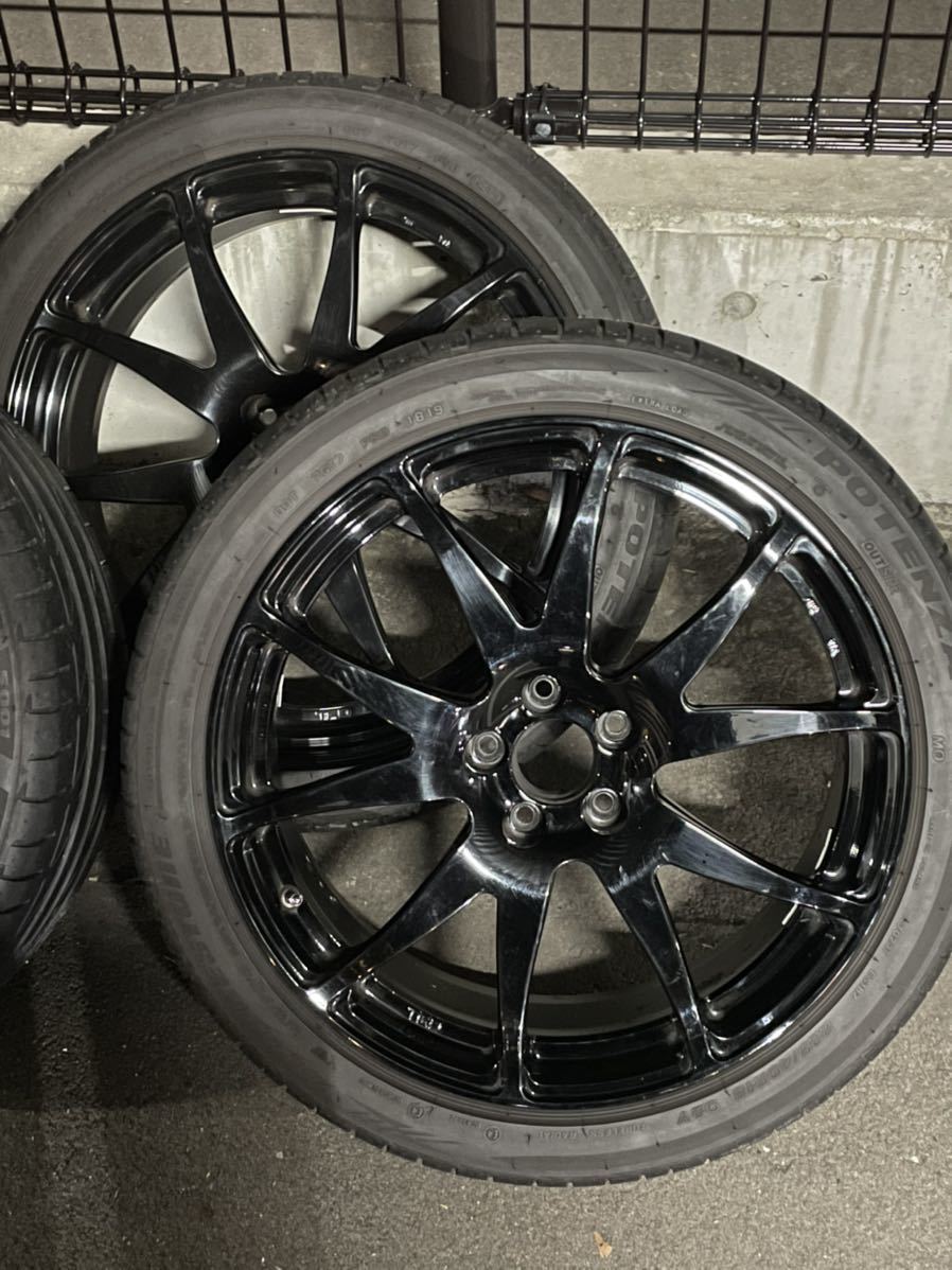TRD SF2 225/40R18 7.5J+46 5H-PCD100 ポテンザ s001 バリ溝 8部山 86 