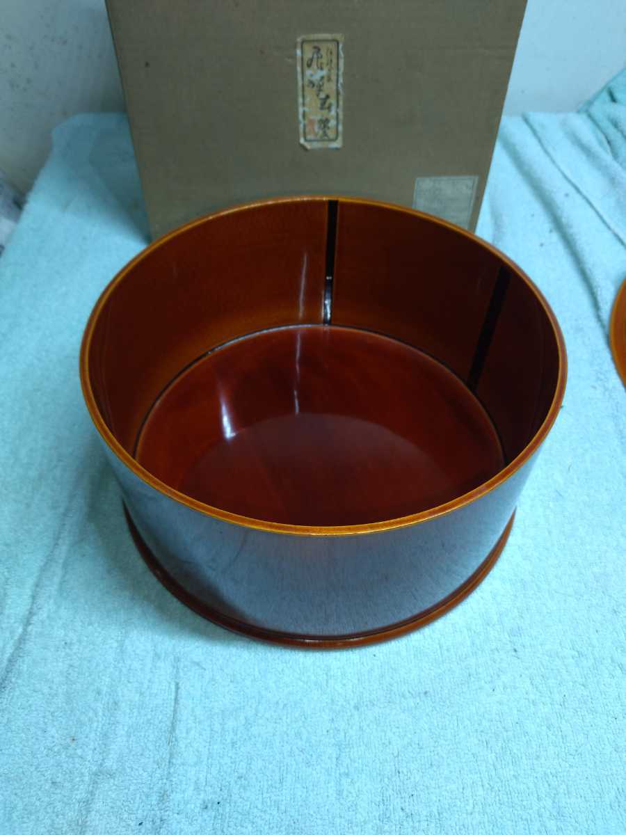飛騨春慶 漆器 桶 お櫃 曲げわっぱ 未使用 茶道具 伝統工芸 (漆芸 
