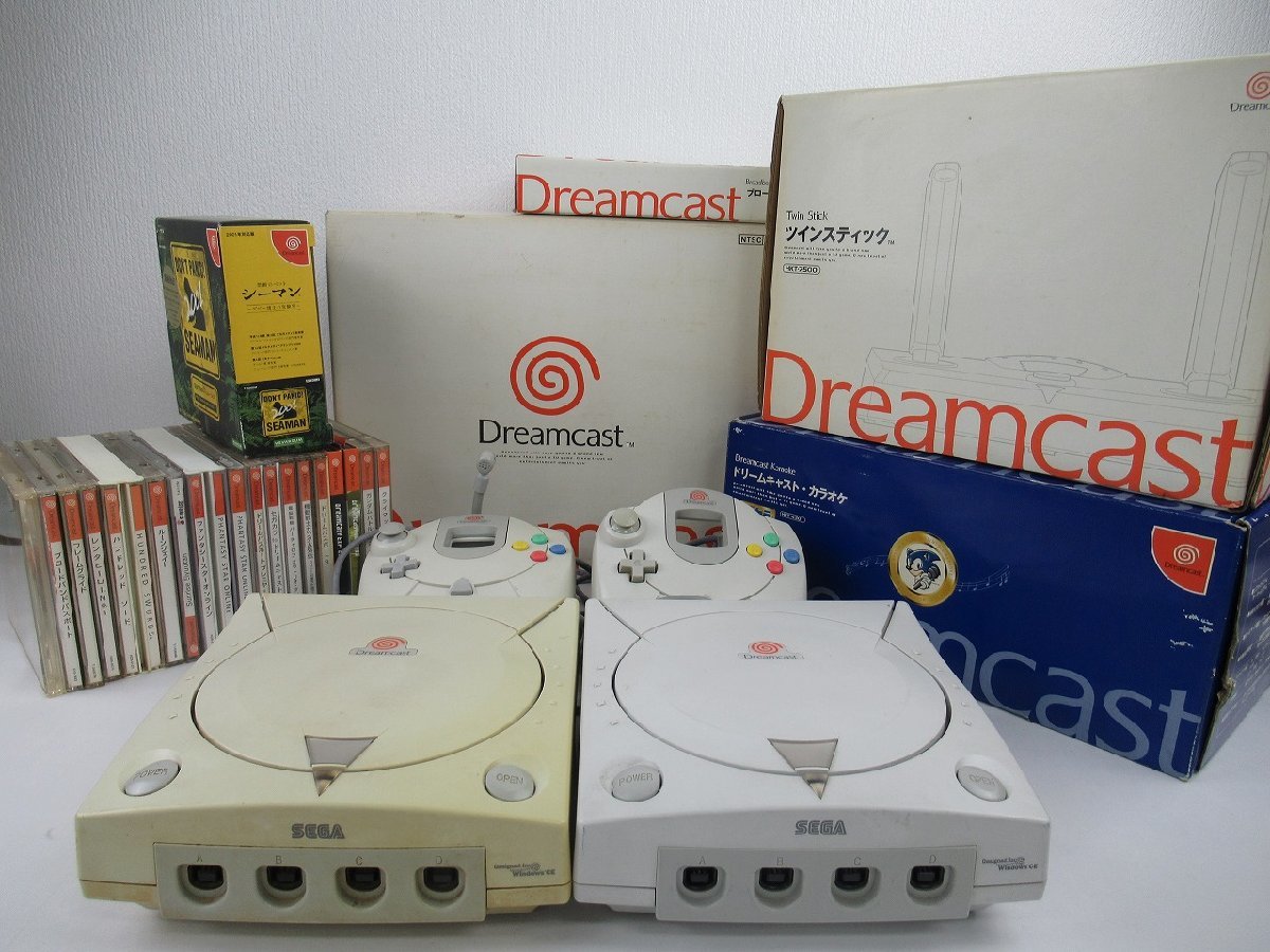 格安，人気 P482/1円 ジャンク品 ドリームキャスト 本体 コントローラー ツインスティック カラオケ ゲームソフト他 一括(本体)｜売買されたオークション情報、yahooの商品情報をアーカイブ公開 - オーク ドリームキャスト
