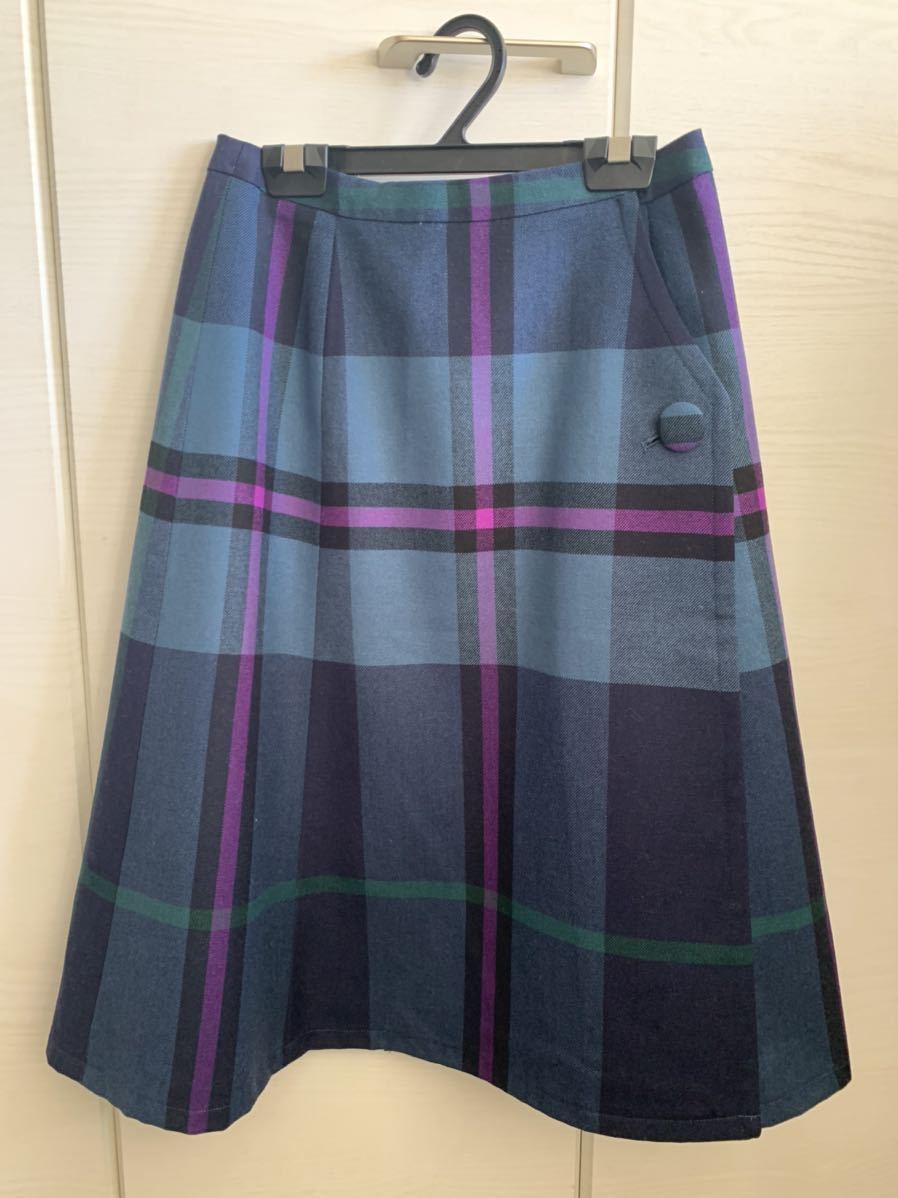 Yorkland ワンピース - ヨークランド 青 タータンチェック 美品 希少