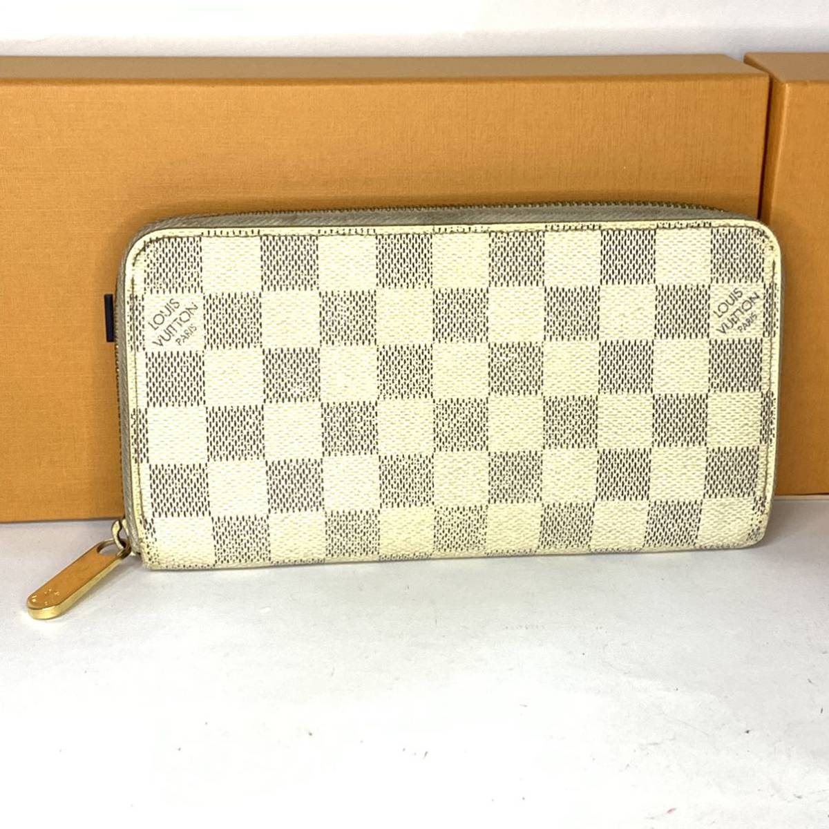 1円 LOUIS VUITTON ルイヴィトン N60019 ダミエアズール ジッピー