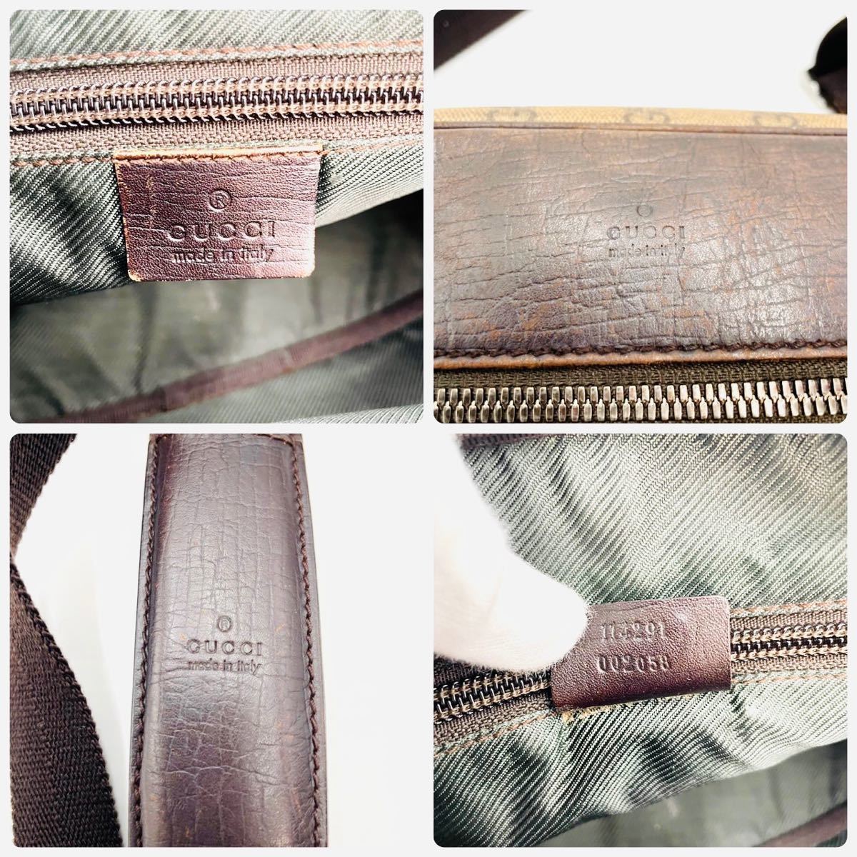 1円《美品》 GUCCI ショルダーバッグ ボックス型 GG柄 PVCレザー 