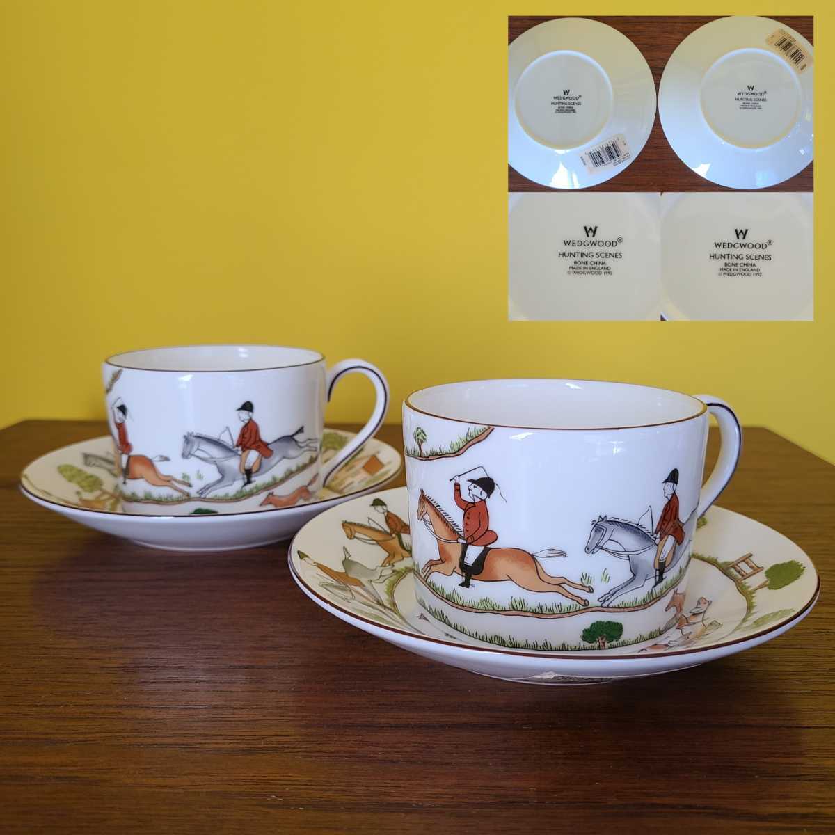 お得，爆買い E 100円 2点 WEDGWOOD ウェッジウッド HUNTING SCENES ハンティングシーン カップ&ソーサー ボーンチャイナ 現状品 他多数出品中(ウェッジウッド)｜売買されたオークション情報、yahooの商品情報を ウェッジウッド