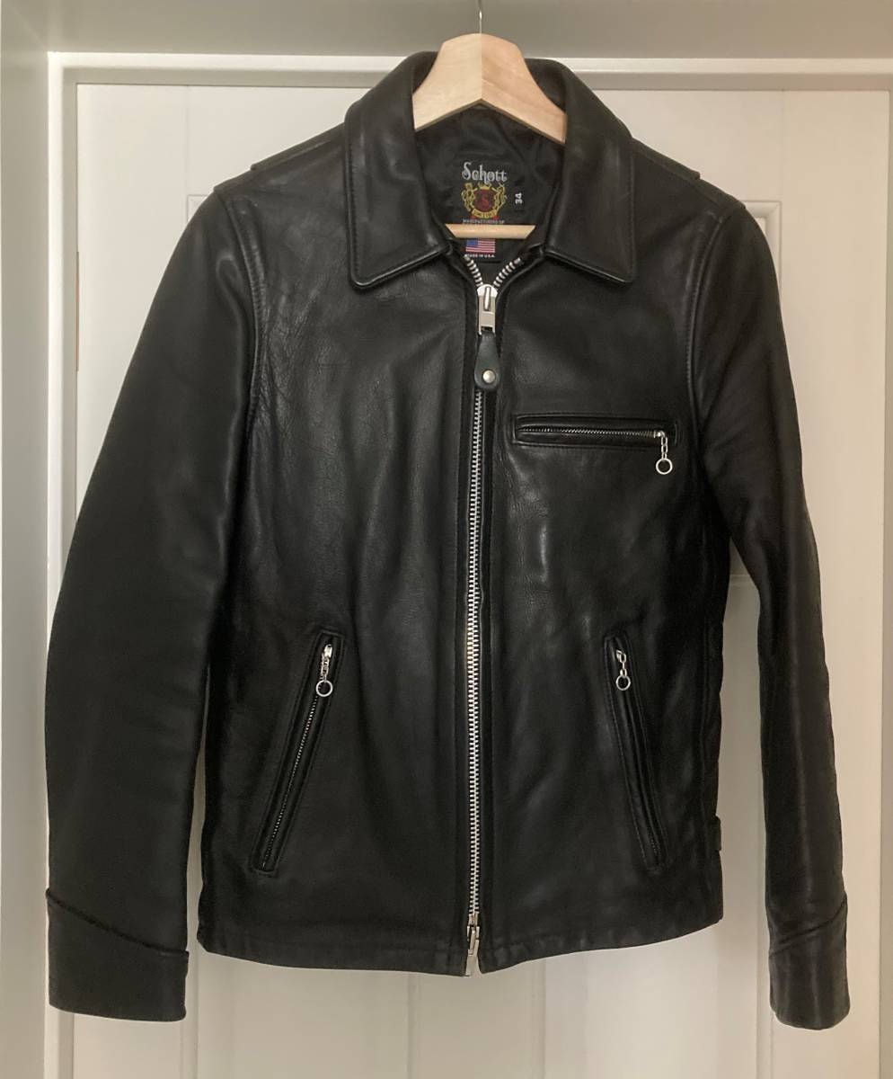 Schott 103US 7209 レザートラッカージャケット 34 Schott/ショット/TRUCKER LEATHER JACKET/103US/トラッカー/34/牛革