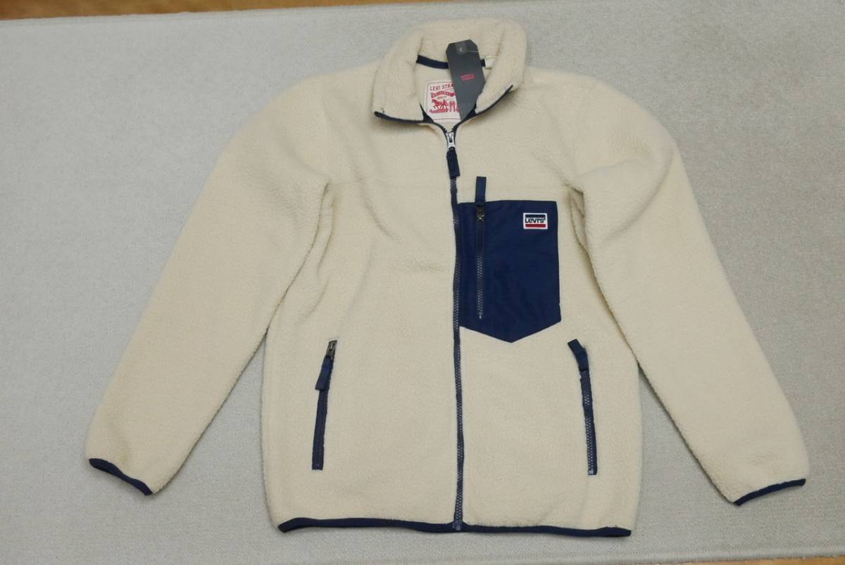 新品，セール リーバイス16949-0000 Mサイズ ボアフリースジャケット オフホワイト FLEECE JACKET メンズ(ジャケット、上着)｜売買されたオークション情報、yahooの商品情報をアーカイブ公開 - オークファン 男性用