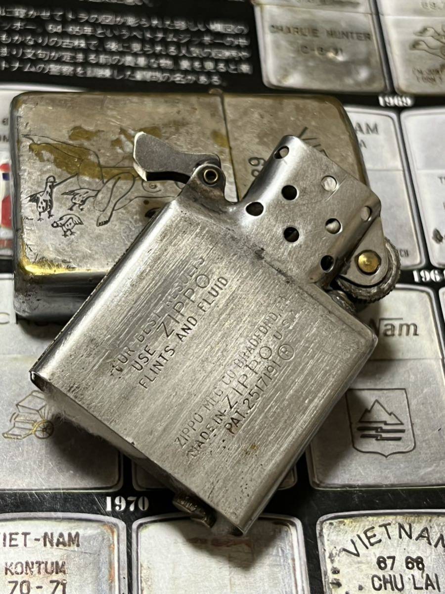 ベトナムZIPPO】本物 1969年製ベトナムジッポー「ヌードモデル」QUAN 