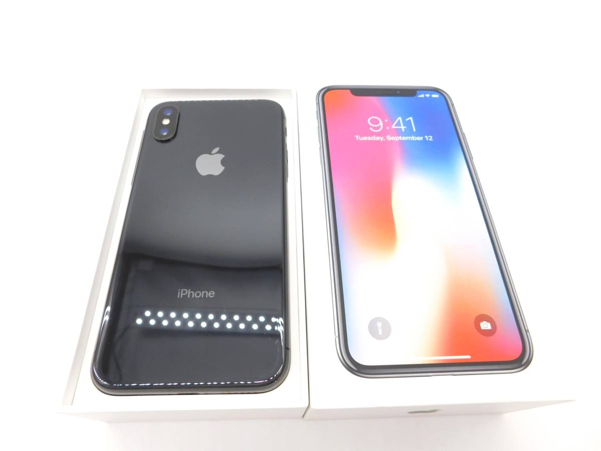 送料無料 Apple アップル au iPhoneX MQC12J/A 〇端末 本体 256GB
