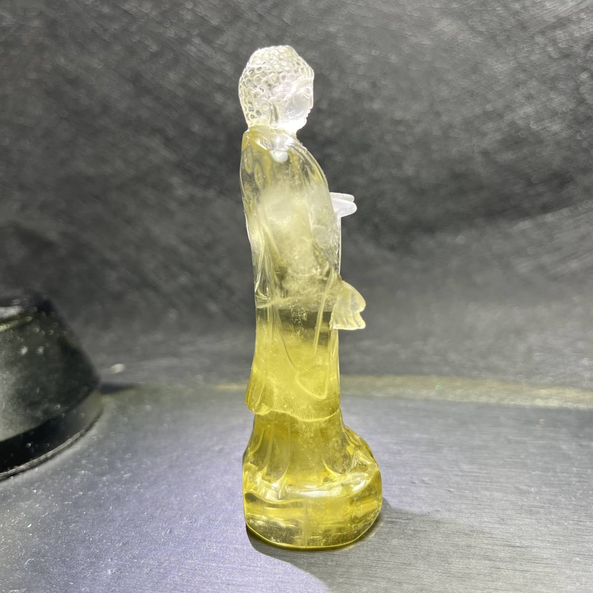 天然シトリン 釈迦摩尼 如来 仏像 置物 ☆黄水晶 中国美術 商売 仕事