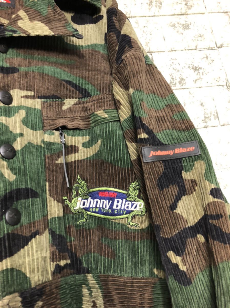 良品 1990s JOHNNY BLAZE ジョニーブレイズ 迷彩 カモ コーデュロイ 