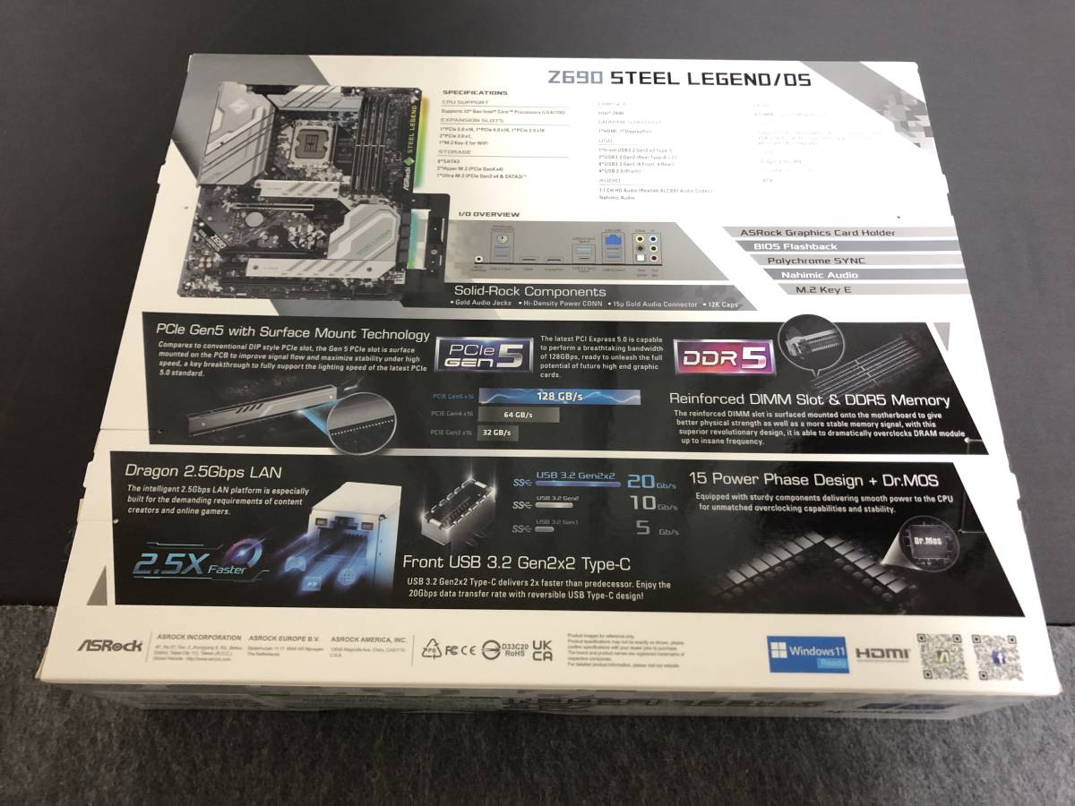 Z690 Steel ASRock Legend&frasl;D5 | マザーボード > Intel PC DDR5 AVADirect Legend Z690チップセット メモリ対応 LEGEND&frasl;D5 ASRock「Z690