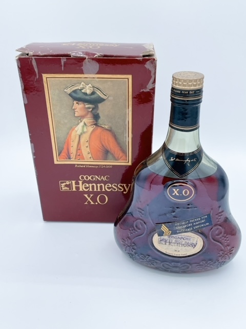 Hennessy X.O Cognac 750ml 箱付きグリーンボトル ヘネシー Hennessy XO 金キャップ グリーンボトル 1000ml ブランデー