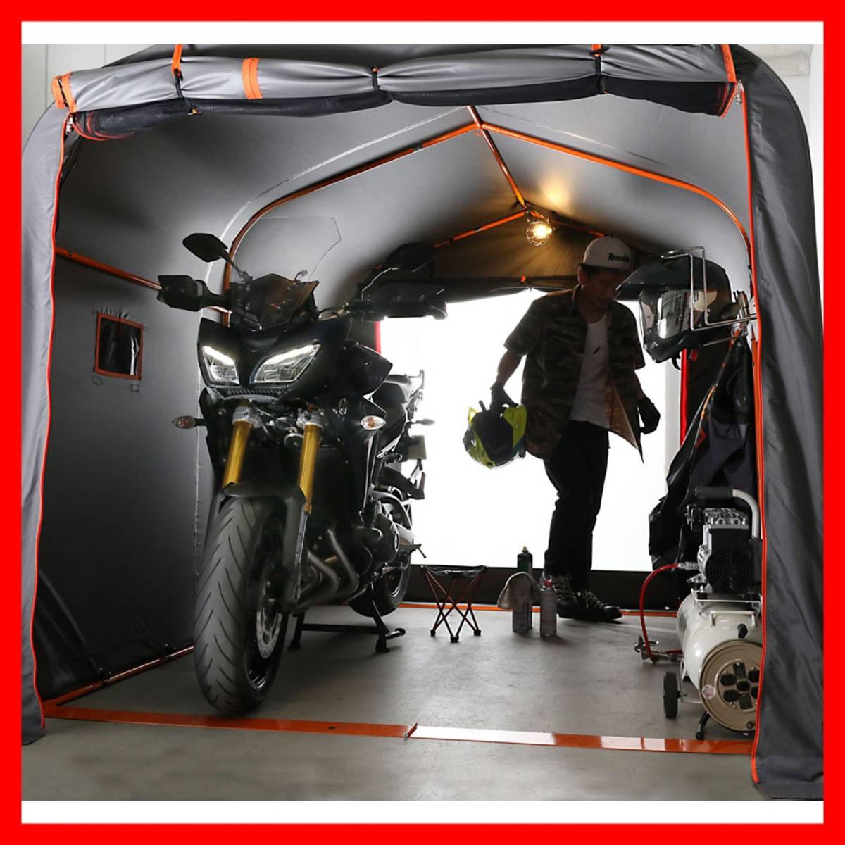 赤字超特価，セール DCC330XL-GY ドッペルギャンガー バイクカバー テント 自転車置き場 カバー W160&times;L337&times;170 サイクルトレーラー ストレージバイクガレージ(パイプ車庫、ガレージテント)｜売買されたオーク パイプ車庫、ガレージテント