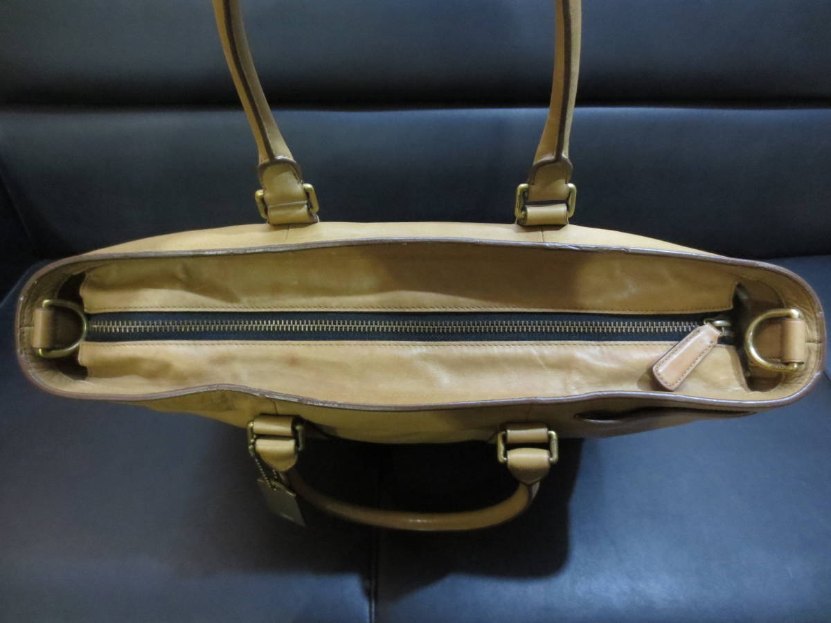 美品》COACH COACHコーチ レザー トートバッグ ビジネス バッグ 70600 