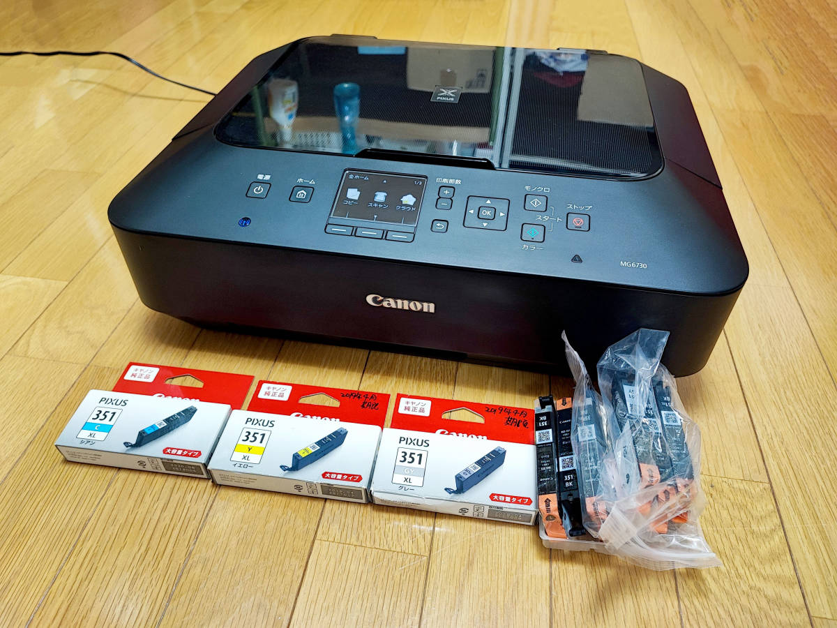 印刷・通電・動作確認済み Canon キヤノン PIXUS MG6730 ブラック