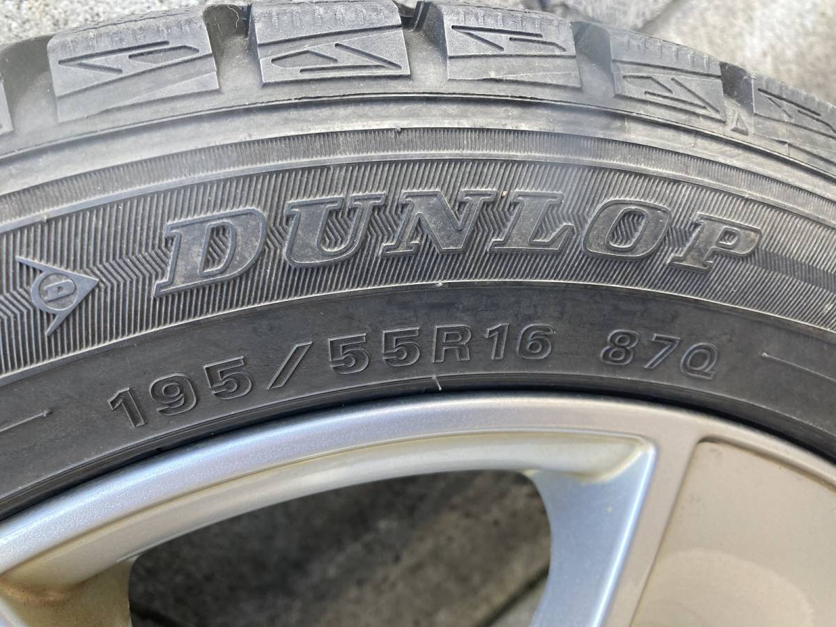 ルノー・ルーテシア純正ホイール＋DUNLOPスタッドレスタイヤ 195/55R16　中古品_4