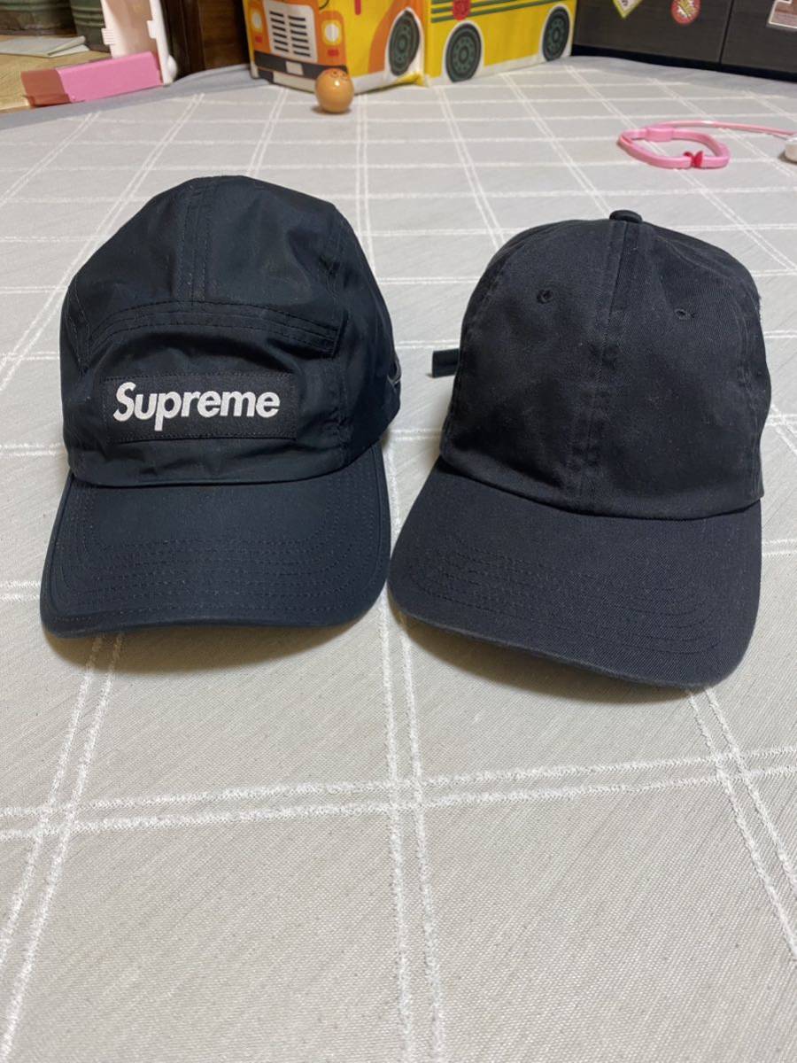supreme camp cap ②点セット ブラック ,画像が全てとなります 【公式