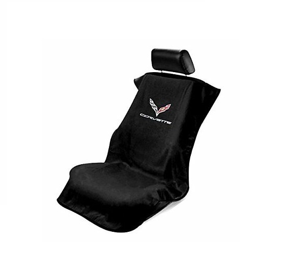 コルベット C7 シボレー for 2014-2019 気分は シボレー コルベット C7 Z06 Z51 スティングレイ グランスポーツ タオル地シートカバー ロゴ入 ＧＭオフィシャル 洗濯可 シ－ト保護 