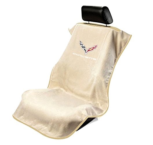 コルベット C7 シボレー for 2014-2019 気分は シボレー コルベット C7 Z06 Z51 スティングレイ グランスポーツ タオル地シートカバー ロゴ入 ＧＭオフィシャル 洗濯可 シ－ト保護 