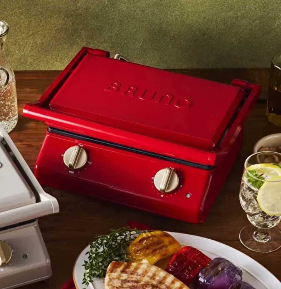 BRUNO　グリルサンドメーカー ダブル レッド　コンパクトホットプレート ホットプレート キッチン家電