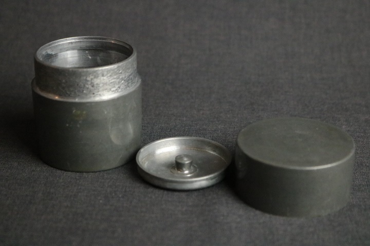 茶入 古錫 煎茶道具 茶筒 點銅 茶道具 時代物 希少 骨董 古玩 唐 茶壷