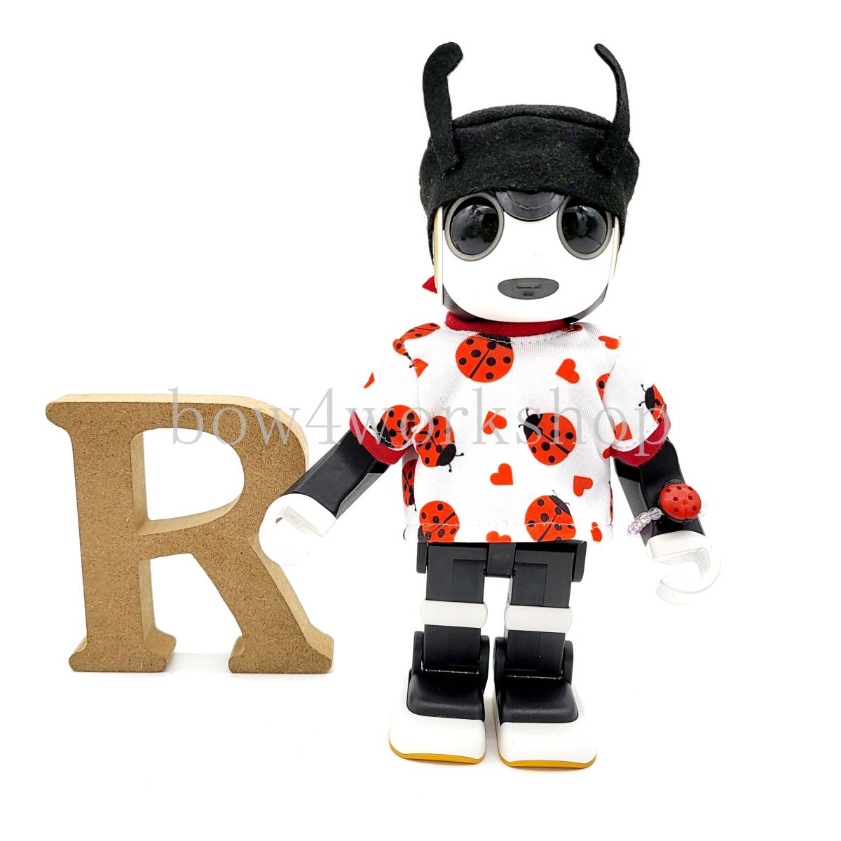 ロボホン RoBoHoN ロボホンの服　テントウムシ柄Tシャツ 、キャップ、ブレスレット３点セット