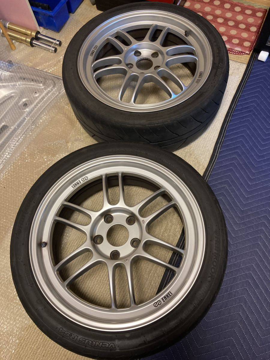 ENKEI RPF1 7.5J 114.3 +48 5H 18インチ 2本 ハンコック VENTUS RS4 