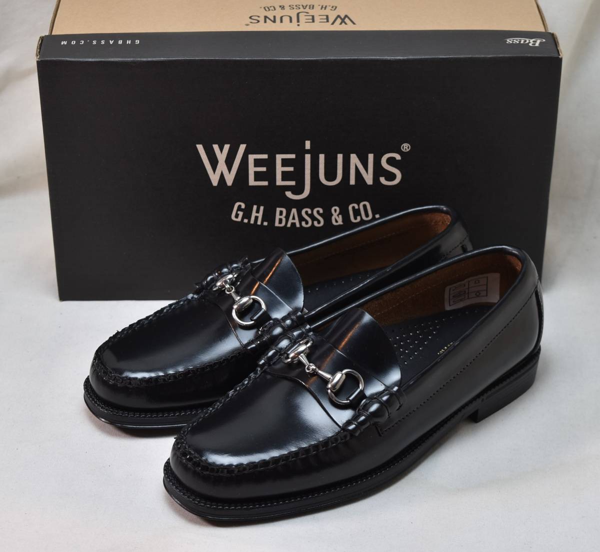 SALE!! G.H BASS　バス ビットローファー　LINCOLN　MOC　ブラックレザー　ラバーソール　US7.5　25.5cm相当　未使用品 | SELECT 12&frasl;25までセール中厚底ビットローファー&frasl;7 スエード セールSHIPS別注BASS: Hb（ブランド）（靴）の通販