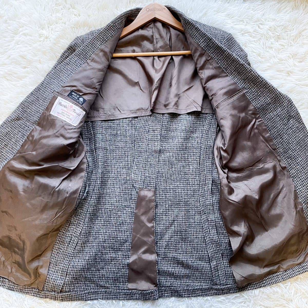 XL相当 ハリスツイード Harris Tweed ジャケット くるみボタン 