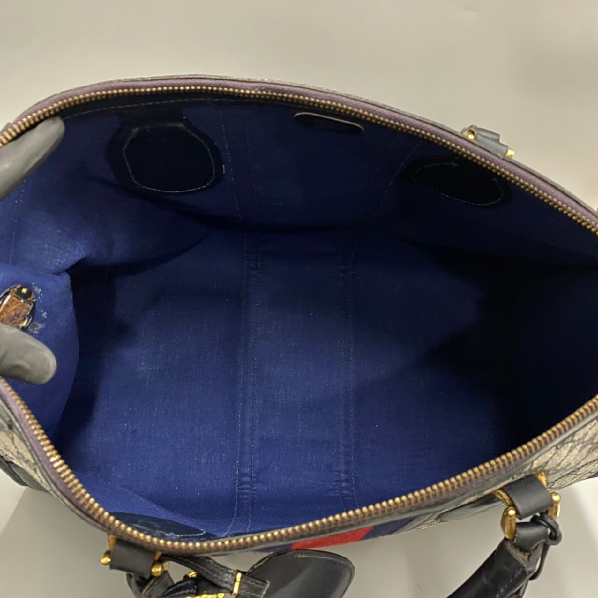 1円 美品 クロシェット 鍵付 GUCCI オールドグッチ シェリーライン GG