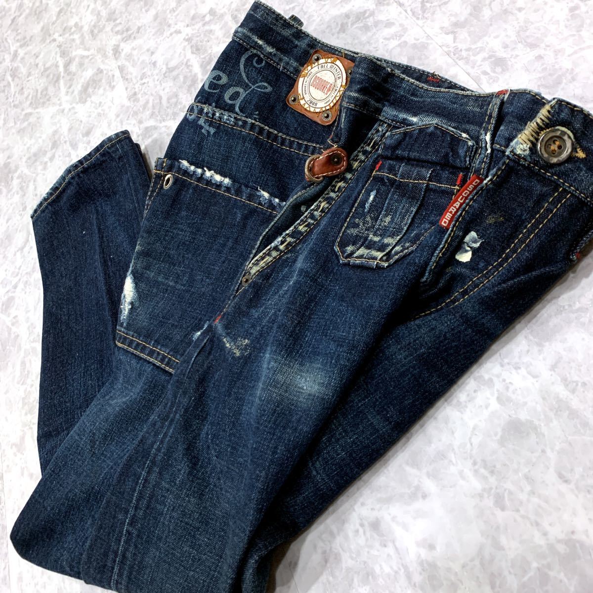 1円~ ＊ イタリア製 国内正規品 DSQUARED2 ディースクエアード 本革