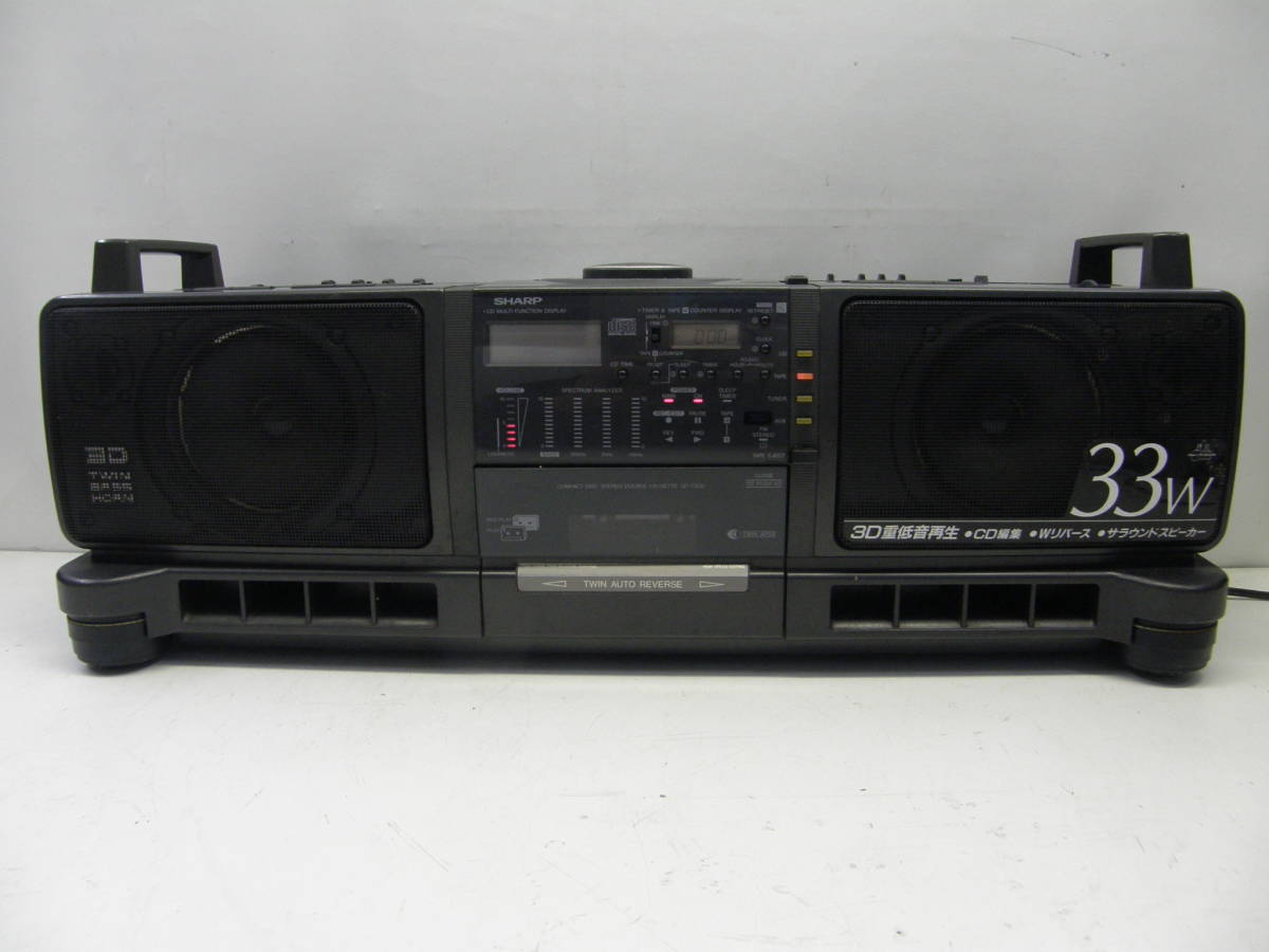 Old SHARP 3D TWIN BASS HORN ラジカセ QT-37CD-GY(ラジカセ)｜売買されたオークション情報、yahooの商品情報をアーカイブ公開 - オークファン ラジカセ