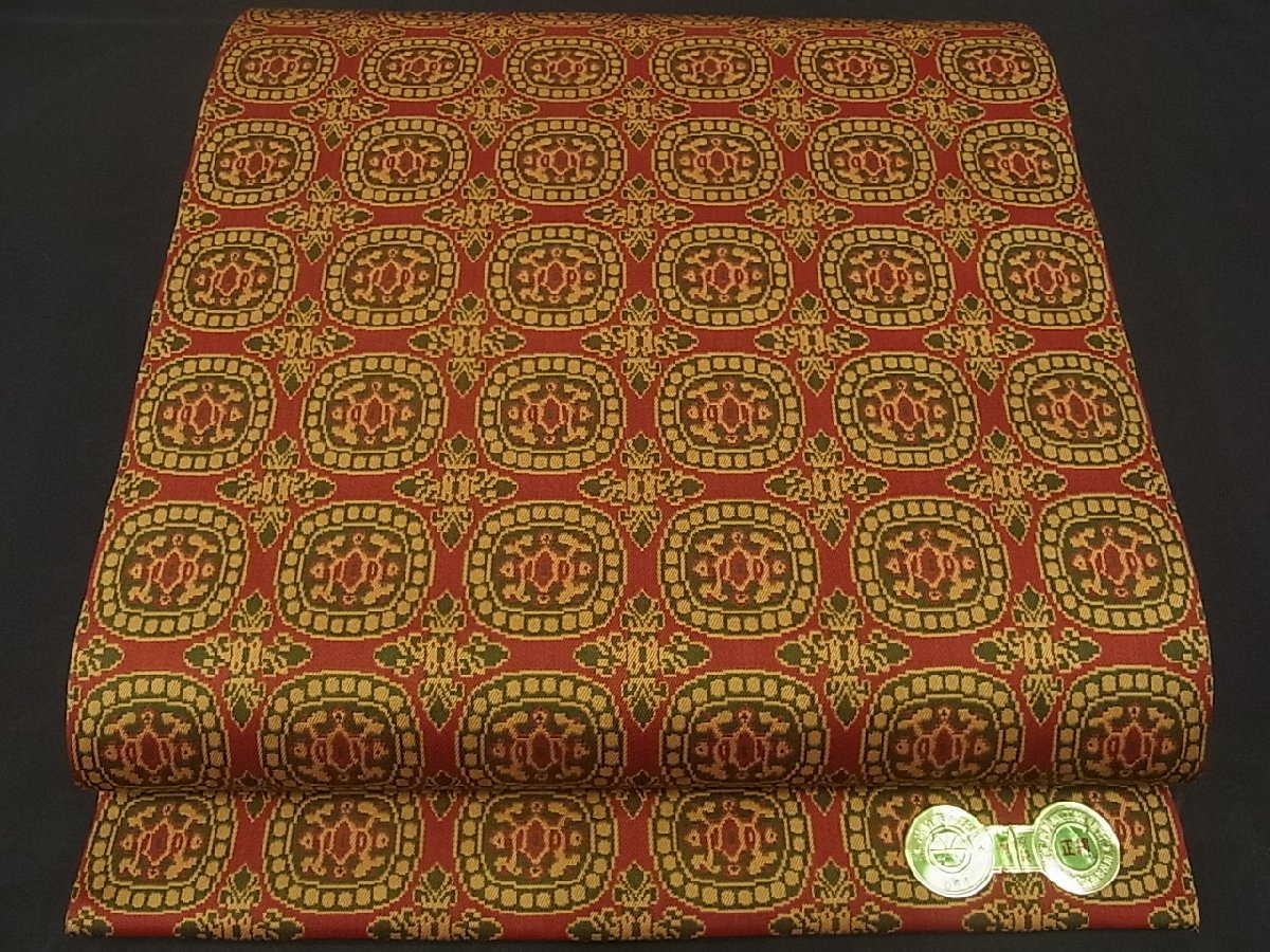 タツムラ芸術オリモノ 壁掛け 昭和レトロ 龍村美術織物 金孔雀図 刺繍