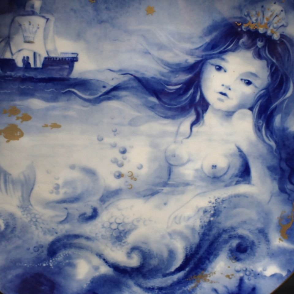 MEISSENマイセンイヤープレート皿1983人魚姫マーメイド箱付