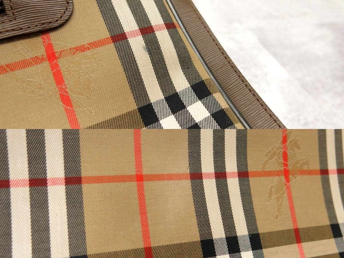 ○超美品○BURBERRY バーバリー○ノバチェック○キャンバス カーフ