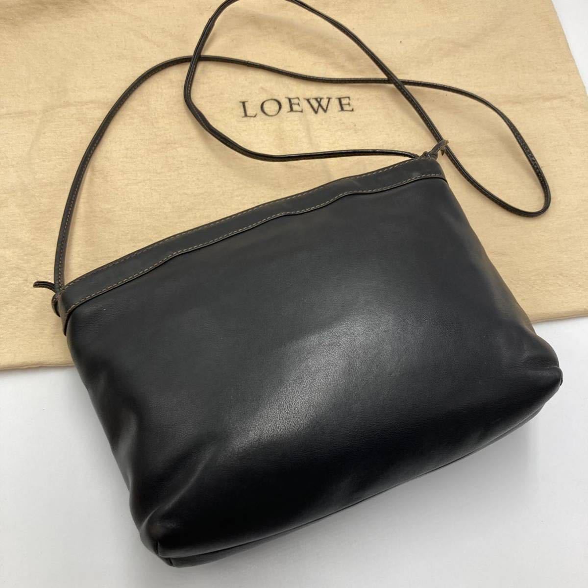 1円《極美品》 LOEWE ロエベ ショルダーバッグ アナグラム ポシェット 