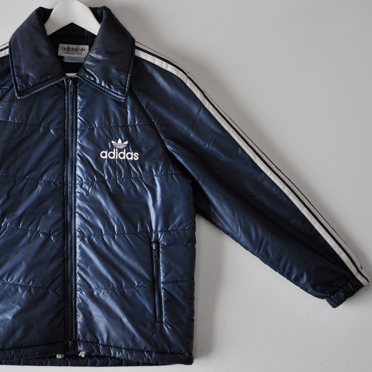 70s adidas アディダス ナイロン 中綿 キルティング ジャケット 