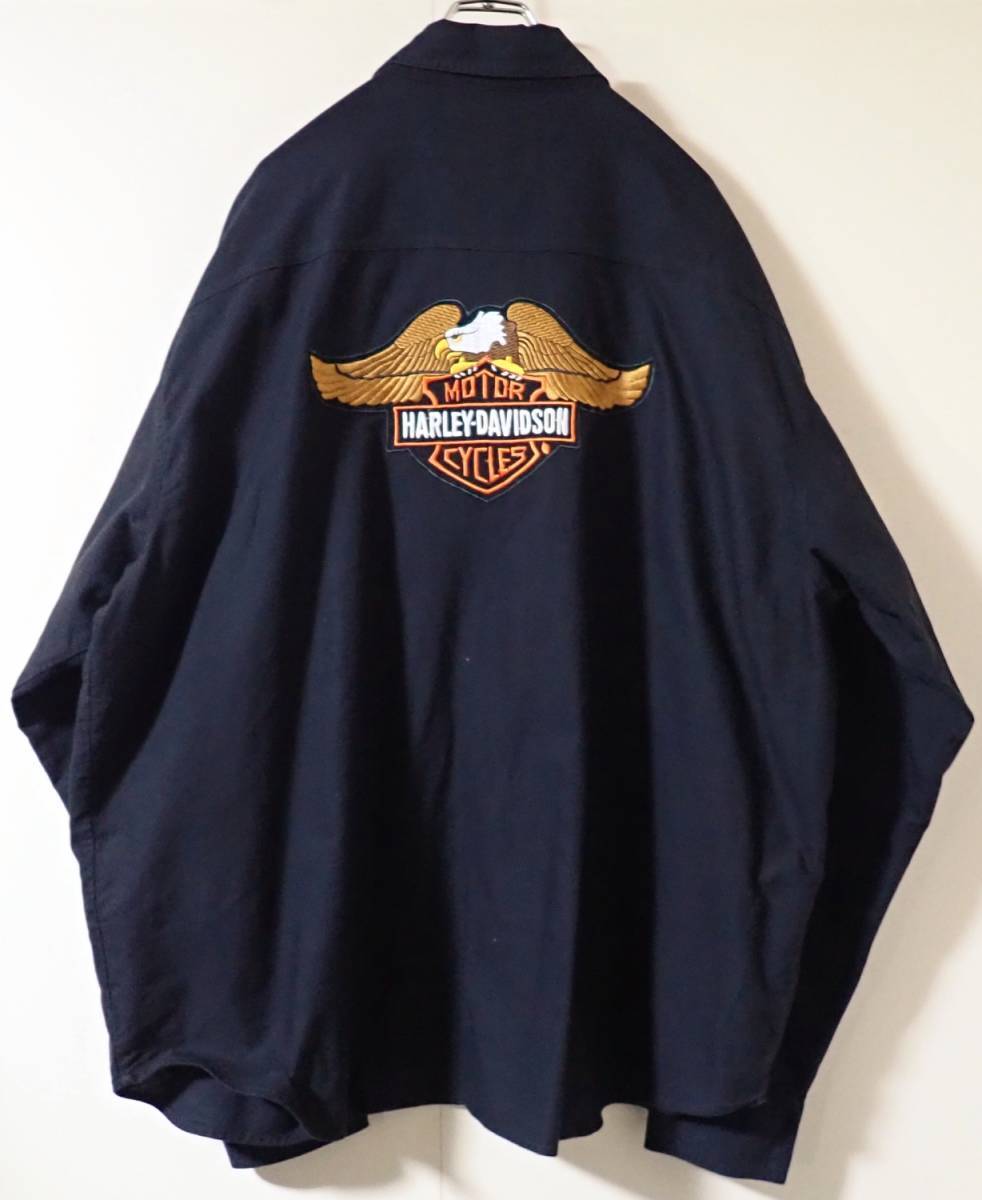 ハーレーダビッドソンHarley-Davidson 刺繍デニムベストMサイズ 中古